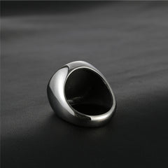 Titanium Steel Tree Pattern Trend Retro Punk Style Stainless Steel Tree Of Life Ring