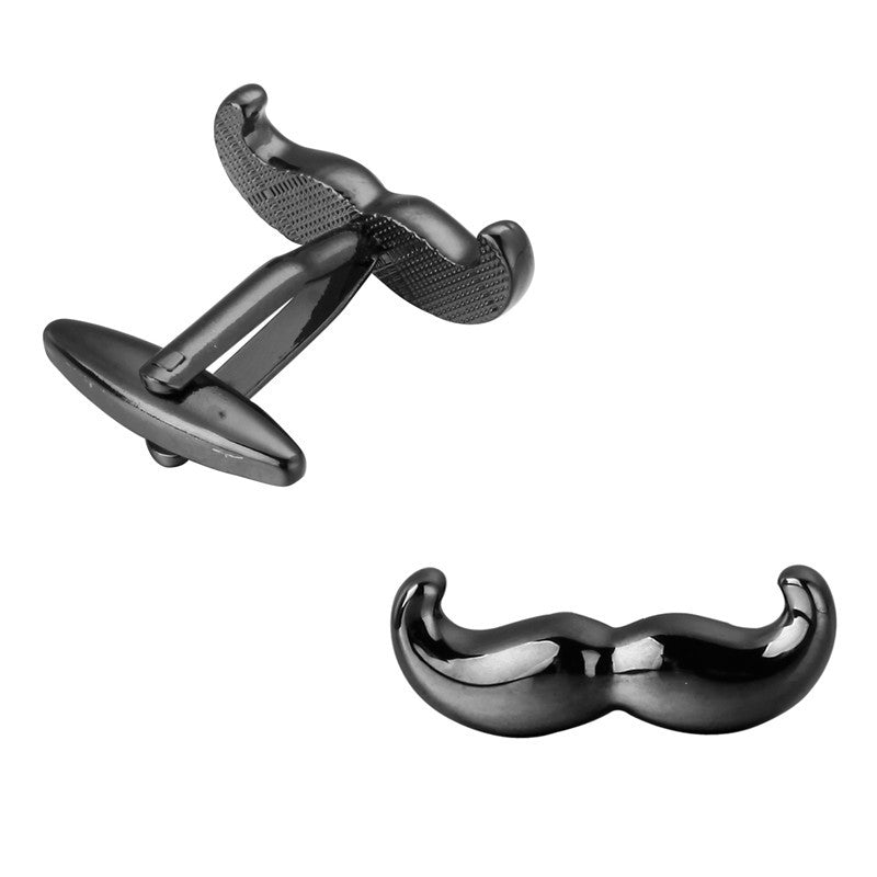 French Style Cuff Men's Daily Life Black Beard Cufflinks