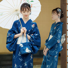 Japanese Style Improved Retro Style Kimono Bathrobe Huamel Hand-painted Style