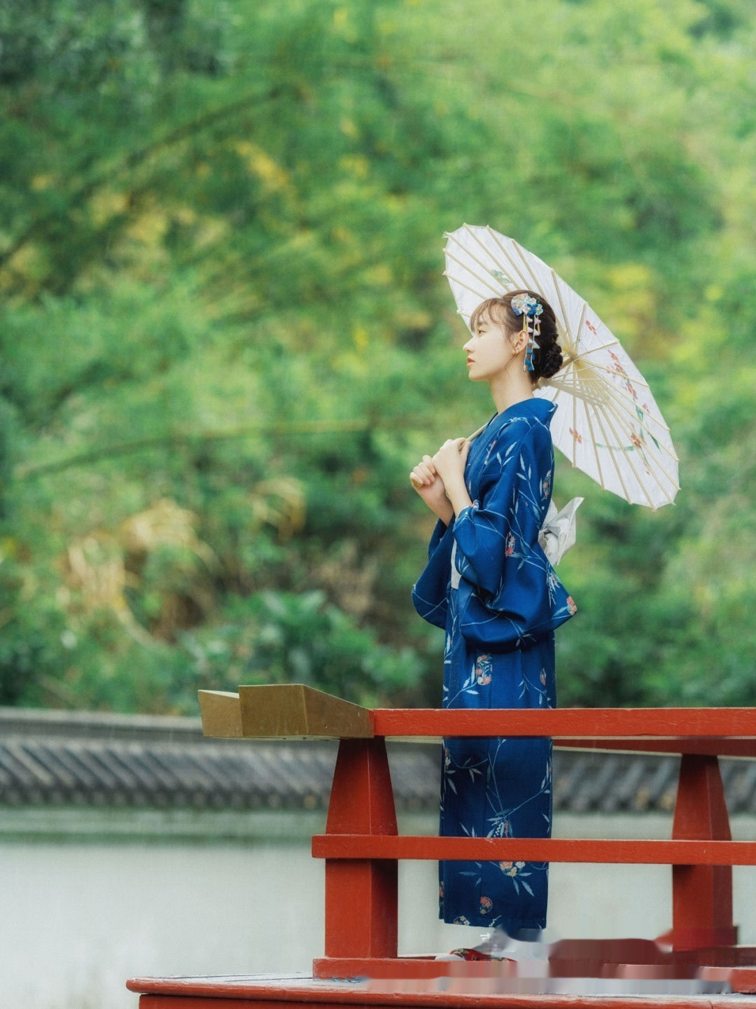 Japanese Style Improved Retro Style Kimono Bathrobe Huamel Hand-painted Style