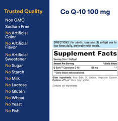 Puritan's Pride Coenzyme CoQ10 400mg, Dietary Supplement for Heart Health, Blood Pressure, Oral Gum Health, and Healthy Aging Support, 120 Day Supply, Rapid Release Softgels