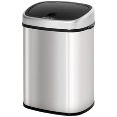 Stainless Steel Kitchen Sensor Dustbin Automatic Touchless Rubbish Garbage Waste Bin 58L Silver