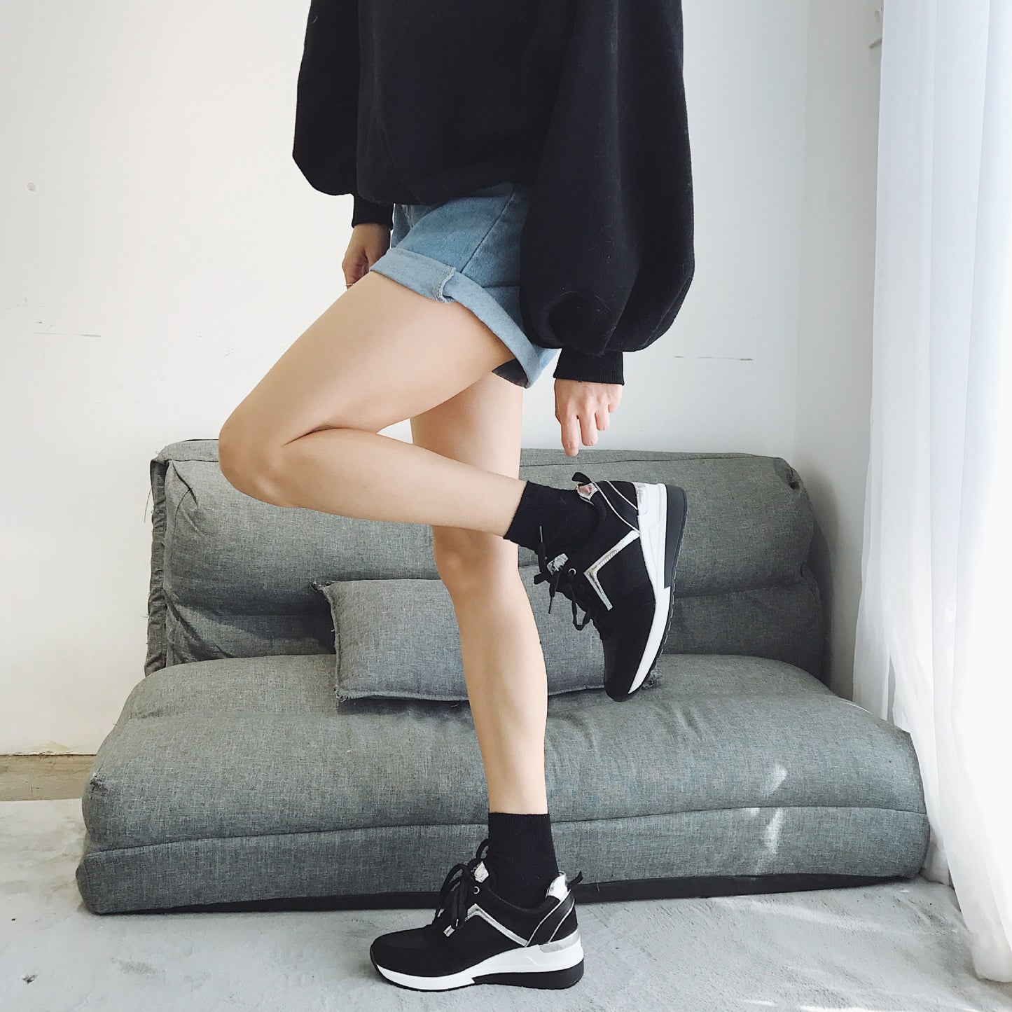 Casual Korean Style Net Shoes British Style