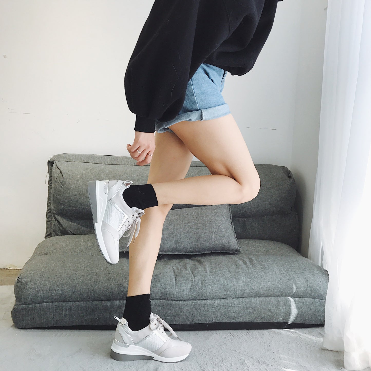 Casual Korean Style Net Shoes British Style