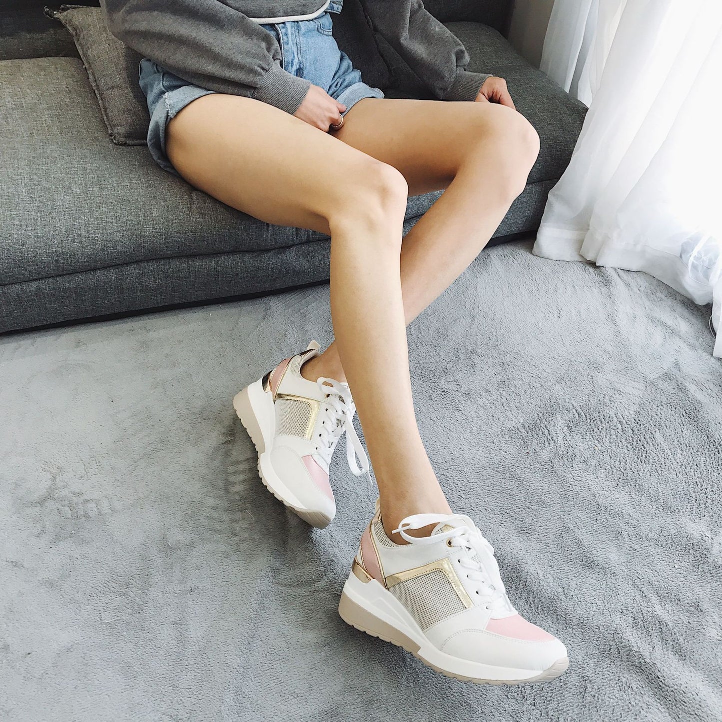 Casual Korean Style Net Shoes British Style