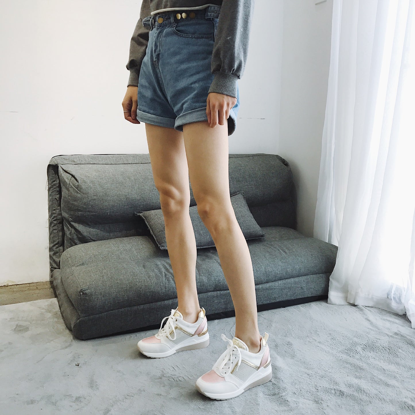 Casual Korean Style Net Shoes British Style