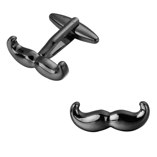 French Style Cuff Men's Daily Life Black Beard Cufflinks