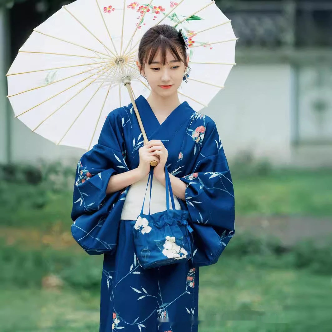 Japanese Style Improved Retro Style Kimono Bathrobe Huamel Hand-painted Style