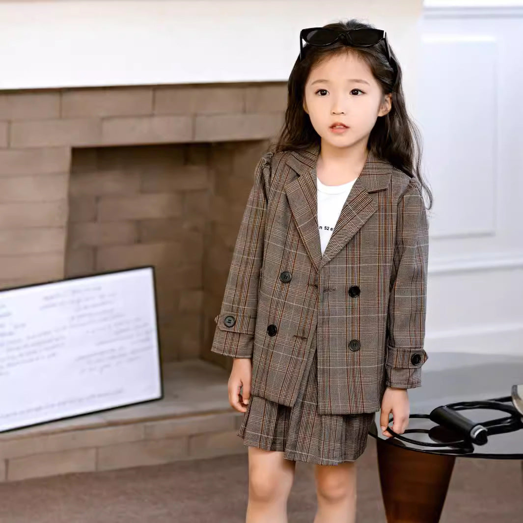 Western Style Korean Style Suit British Style Children's Formal Coat