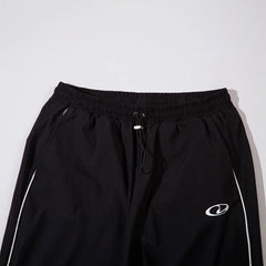 Unisex Style Casual Style Loose Drooping Korean Style Stitching Sports Straight Pants