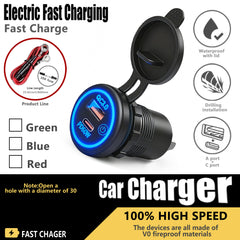 The New 60W Mobile Phone Charger For Automobiles, Motorcycles And Ships Is Refitted With Special Intelligent Super Fast Charging Port A-port C.