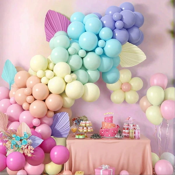 107pcs Macaroon Color Balloon Chain Balloon Arch Balloon Set