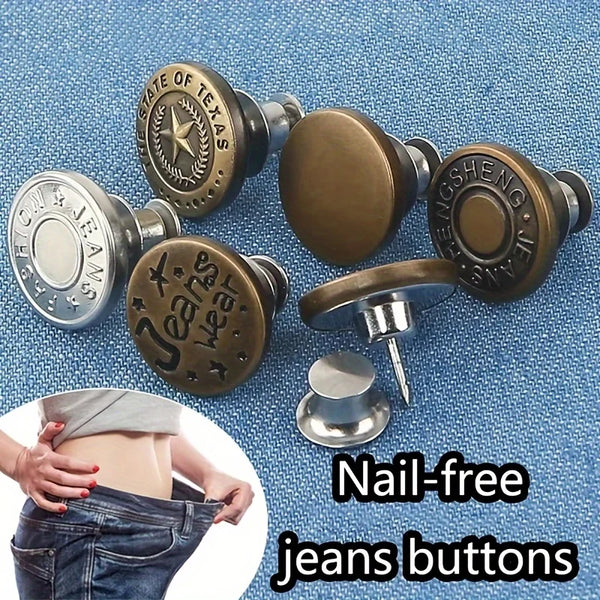 10Pcs Metal Jeans Buttons 17mm