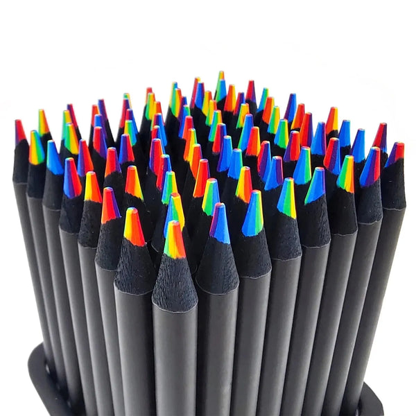 10 Pcs Colored Black Wood Pencils