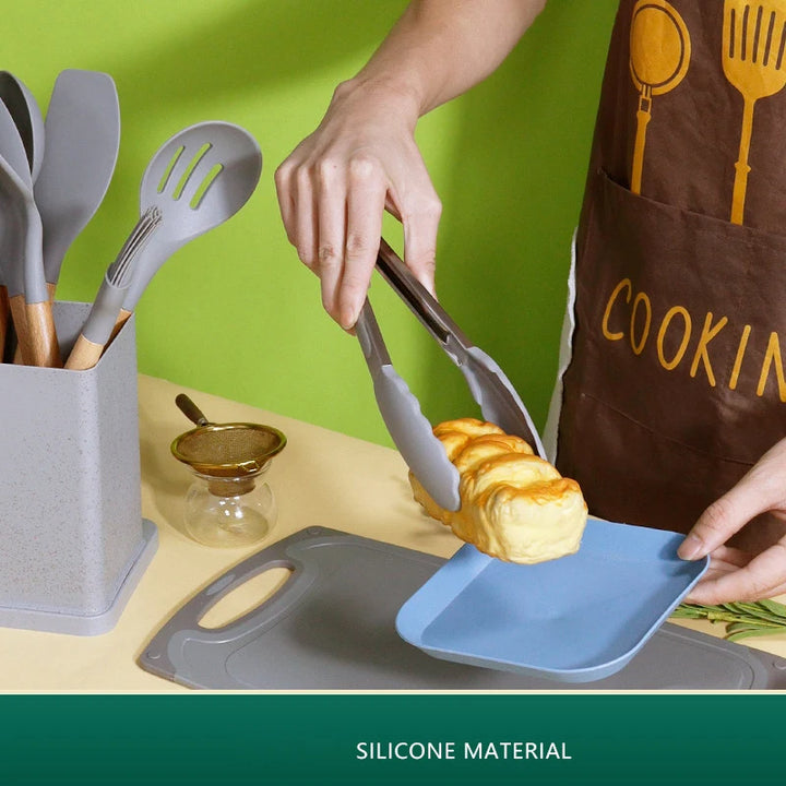 Cooking Wooden Handle Scoop Non-Stick Pan