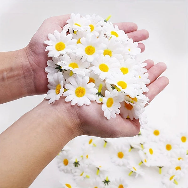 30/50Pcs Artificial Flowers Daisy Silk Flowers Decoration Party
