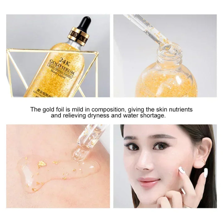 24K Gold Face Serum Hyaluronic Acid Repair Face Pores Serum