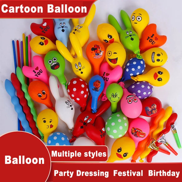 50/100pcs 3D Cartoon Balloons