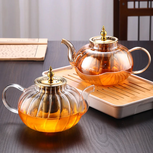 Glass Tea Pot with Tea Infuser Heat-Resistant