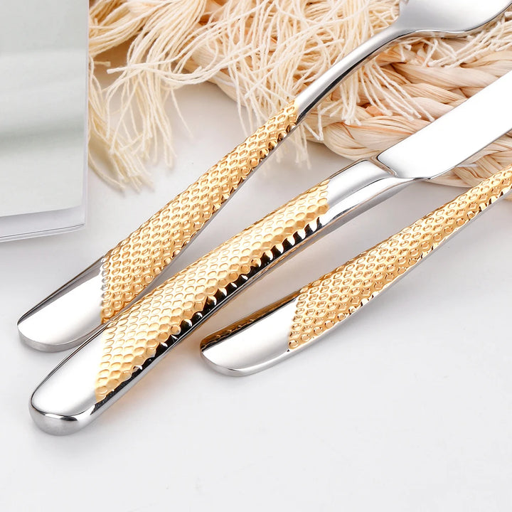 Luxury Gold Plated Dinner Spoon Set