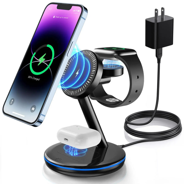 2025 NEW 3 in 1 Wireless Charger Stand Magnetic For iPhone