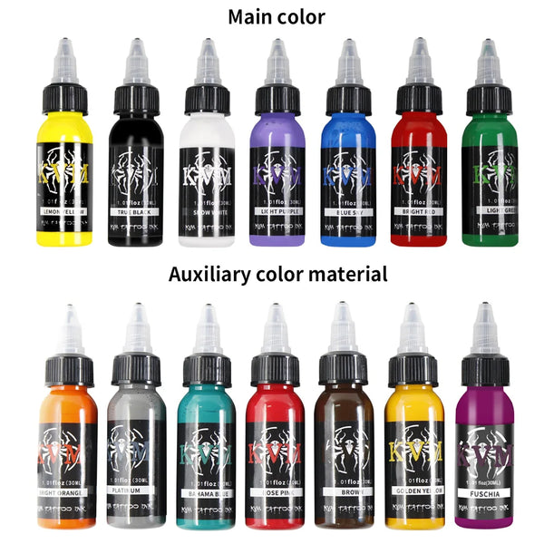 KVM 7/14 Colors 30ML Tattoo ink Pigment