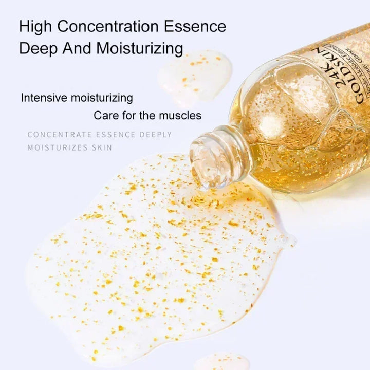 24K Gold Face Serum Hyaluronic Acid Repair Face Pores Serum