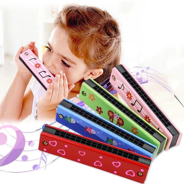 Children Wooden Harmonica Musical Instrument Toys