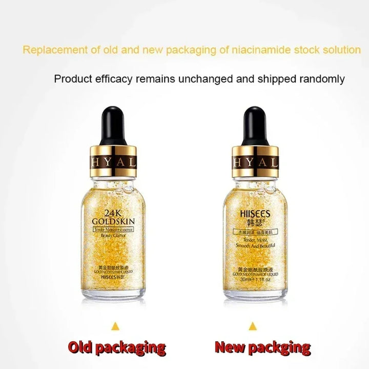 24K Gold Face Serum Hyaluronic Acid Repair Face Pores Serum