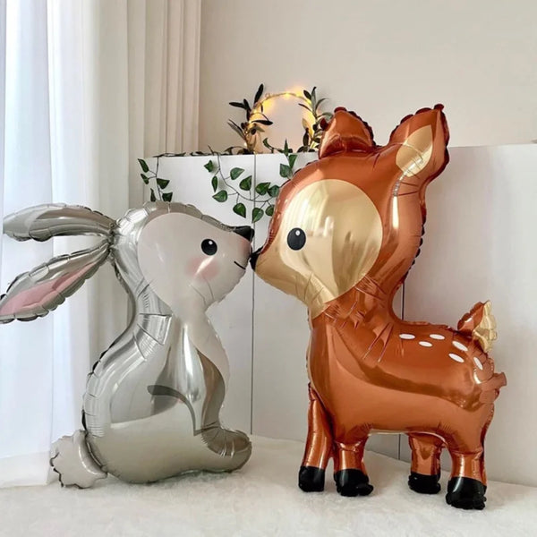 Cartoon Animal Rabbit Deer Foil Balloon Kids Gifts Birthday Party Jungle Animal
