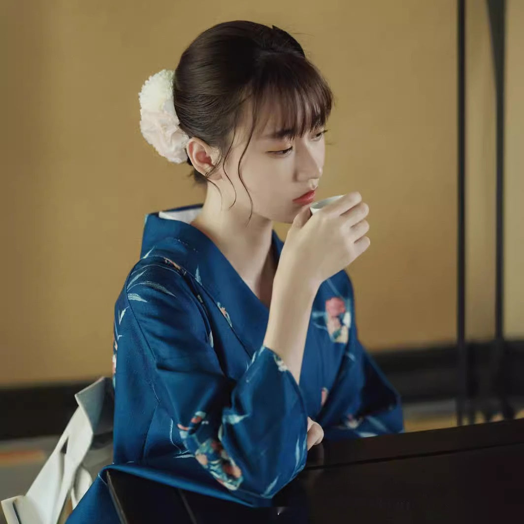 Japanese Style Improved Retro Style Kimono Bathrobe Huamel Hand-painted Style