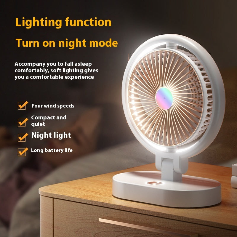Home Office Little Fan Dual-purpose Charging And Plug-in Cycle