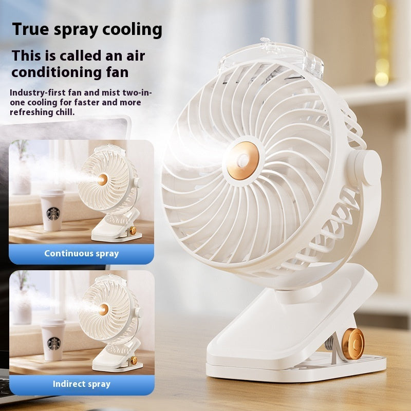 Portable Home USB Charging Spray Clip Little Fan